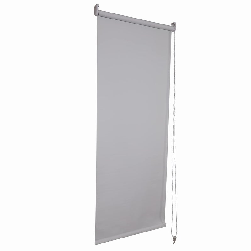 Funky Gadgets Roller Blinds Thermal Blackout Roller Blind Easy Fit Child Safe Trimmable UV Protection Home Office Window Blinds Grey Blind 120cm Wide X 165cm Drop
