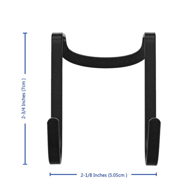 Dewell Multi-Use Over Cabinet Hook  5 Pack  Stainless Steel  Over Door Double Hook For Drawer Cabinet  Closet  Fence  Kitchen And Bathroom  Black - Image 3