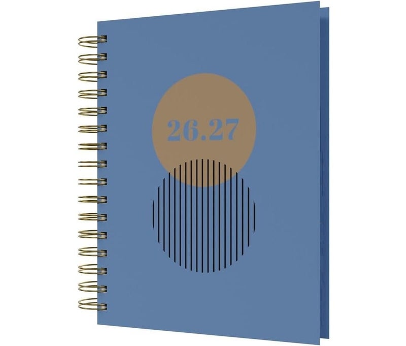 كولينز مخطط منتصف العام الدراسي 2026-2027 لمدة 13 شهراً، مقاس A5، يوم لكل صفحة، غلاف صلب، كولينز ديبدن سكاندي، أزرق (E-PW51M.60-2627) - Image 1