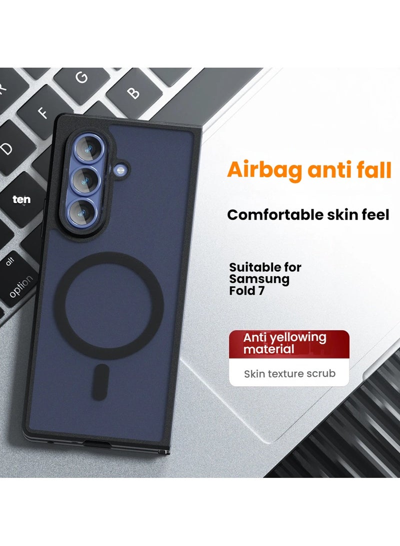 general Magnetic Case Compatible Samsung Galaxy Fold7 Case with Wireless Charging, Selected TPU Material and Four Corners Airbag Shockproof and Drop-proof Cover - Image 5
