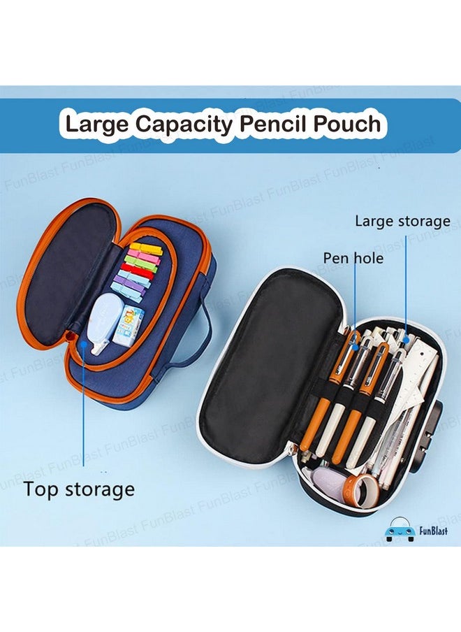 FunBlast FunBlast Password Lock Pencil Pouch for Kids - Large Capacity Pencil Pouch for Kids, Aesthetic Pouch, Multipurpose Stationary Storage Pouch for Boys & Girls (A)  - Image 5