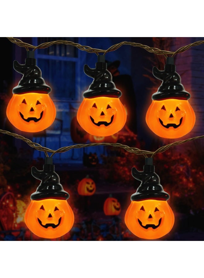 Pumpkin Light String Decoration, 20LED Battery Powered Pumpkin Lanterns for Party Indoor Room Decoration Halloween (3M Pumpkins with Hats) - Image 4
