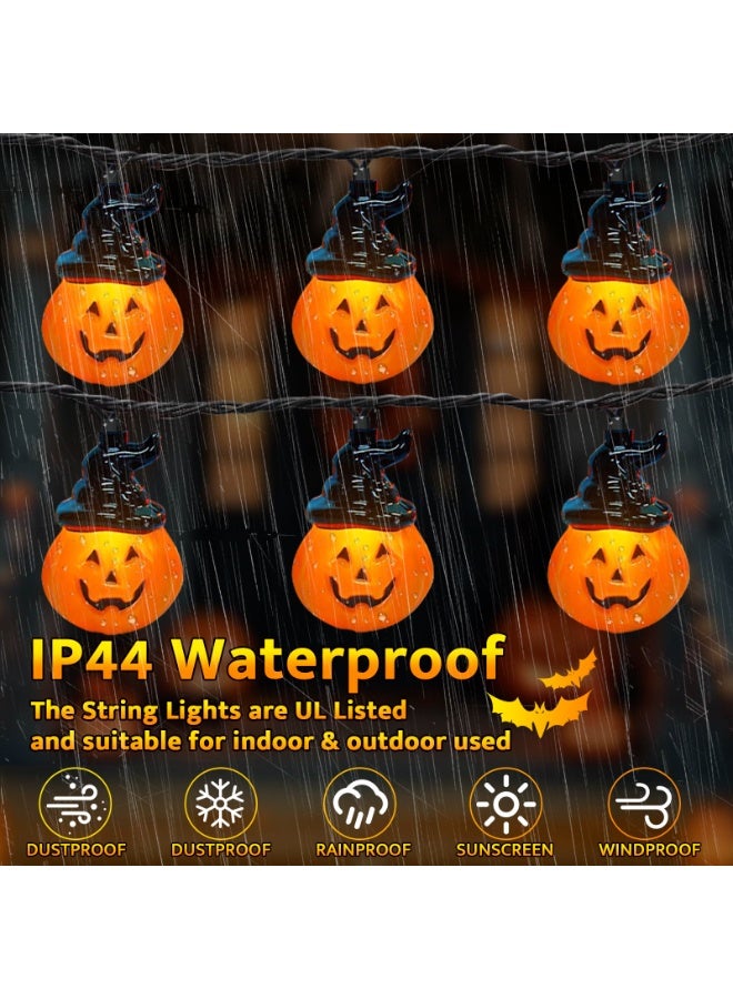 Pumpkin Light String Decoration, 20LED Battery Powered Pumpkin Lanterns for Party Indoor Room Decoration Halloween (3M Pumpkins with Hats) - Image 5
