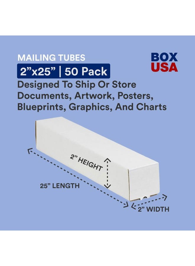 BOX USA Select a Size: Square Mailing Tubes 2" x 2" x 25" BM2225 50 - Image 2