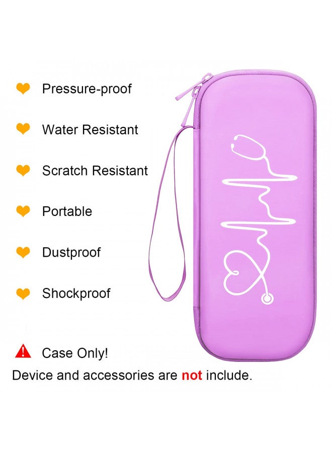 BOVKE Travel Carrying Case Compatible with 3M Littmann Classic III, Lightweight II S.E, MDF Acoustica Deluxe Stethoscopes - Extra Room for Medical Scissors EMT Trauma Shears and LED Penlight, Purple - Image 3