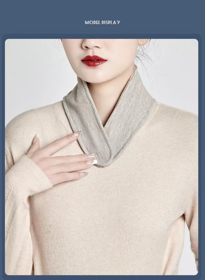 Generic 1pc Support neck brace, four seasons warm neck scarf, car headrest, women's neck support, casual style, air-conditioned room to protect cervical vertebrae（grey）  - Image 4