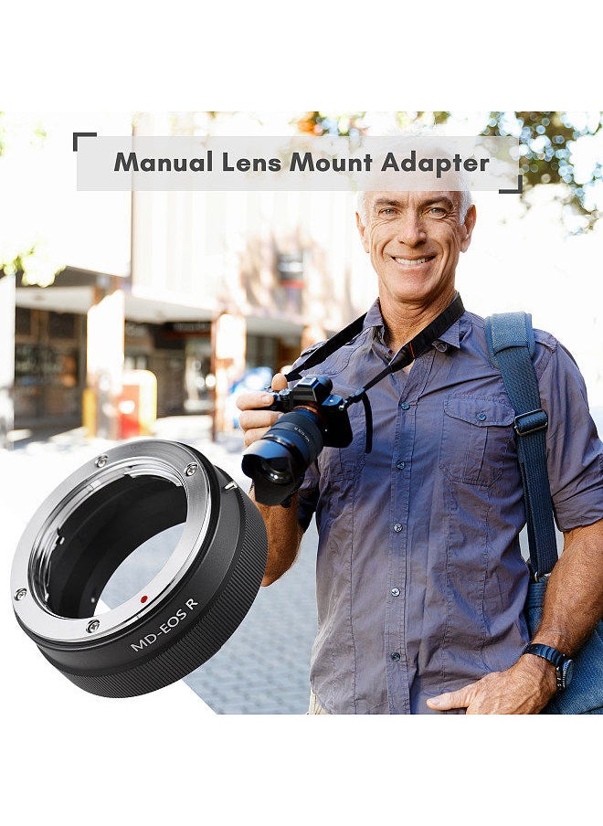 Generic - Manual Lens Mount Adapter Ring Aluminum Alloy for Minolta MD MC Mount Lens to Canon EOS R/RP/Ra/R5/R6/R7/R10 RF-Mount Mirrorless Camera - Image 1