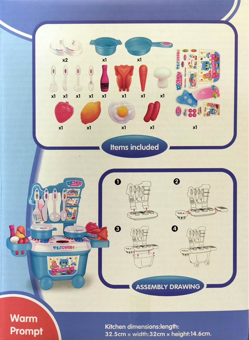 مجموعة مطبخ منزل اللعب مع ملحقات للأطفال - Image 4