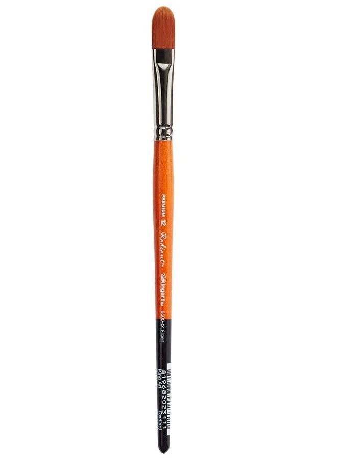 KINGART - Radiant 6500-12 Filbert Series Premium Golden Synthetic Brushes for Acrylic, Oil and Watercolor - Image 1
