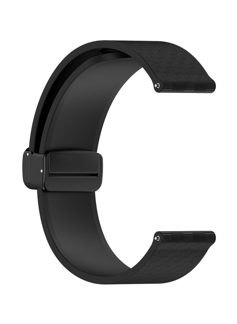 Youque 20MM Universal Silicone Sport Watch Strap/Watchband For Samsung, Garmin And Watch GT2 42mm/GT3 42mm Black - Image 2