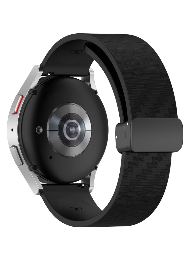 Youque 20MM Universal Silicone Sport Watch Strap/Watchband For Samsung, Garmin And Watch GT2 42mm/GT3 42mm Black - Image 4