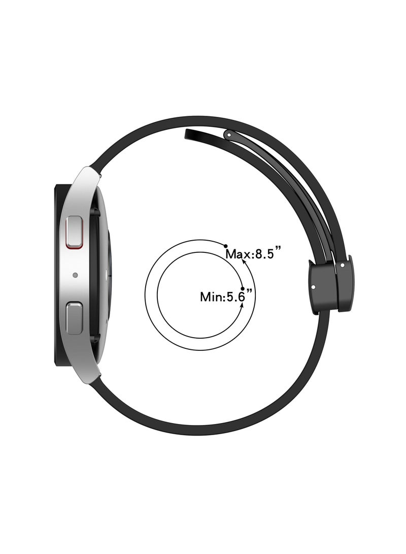 Youque 20MM Universal Silicone Sport Watch Strap/Watchband For Samsung, Garmin And Watch GT2 42mm/GT3 42mm Black - Image 5