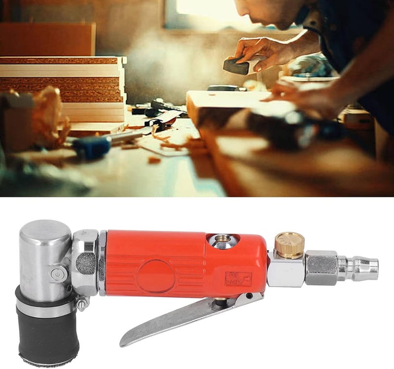 KP 6821 Air Angle Grinder, Pneumatic Grinder Machine, Alloy Steel Eccentric Polisher with 1/4 Inlet, 8500RPM High Speed for Metal Wood Car Surface Polishing Rust Removal - Image 3