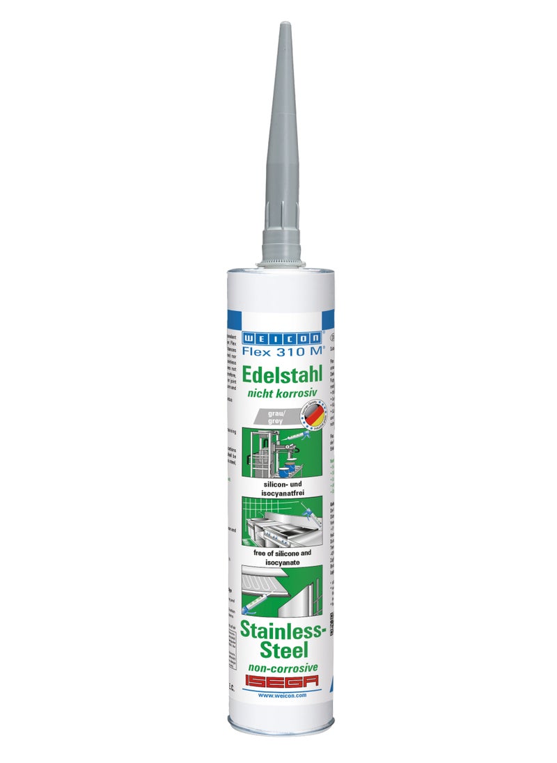 Weicon - WEICON Flex 310 M 310ml Stainless Steel Elastic adhesive on MS polymer basis - Image 1
