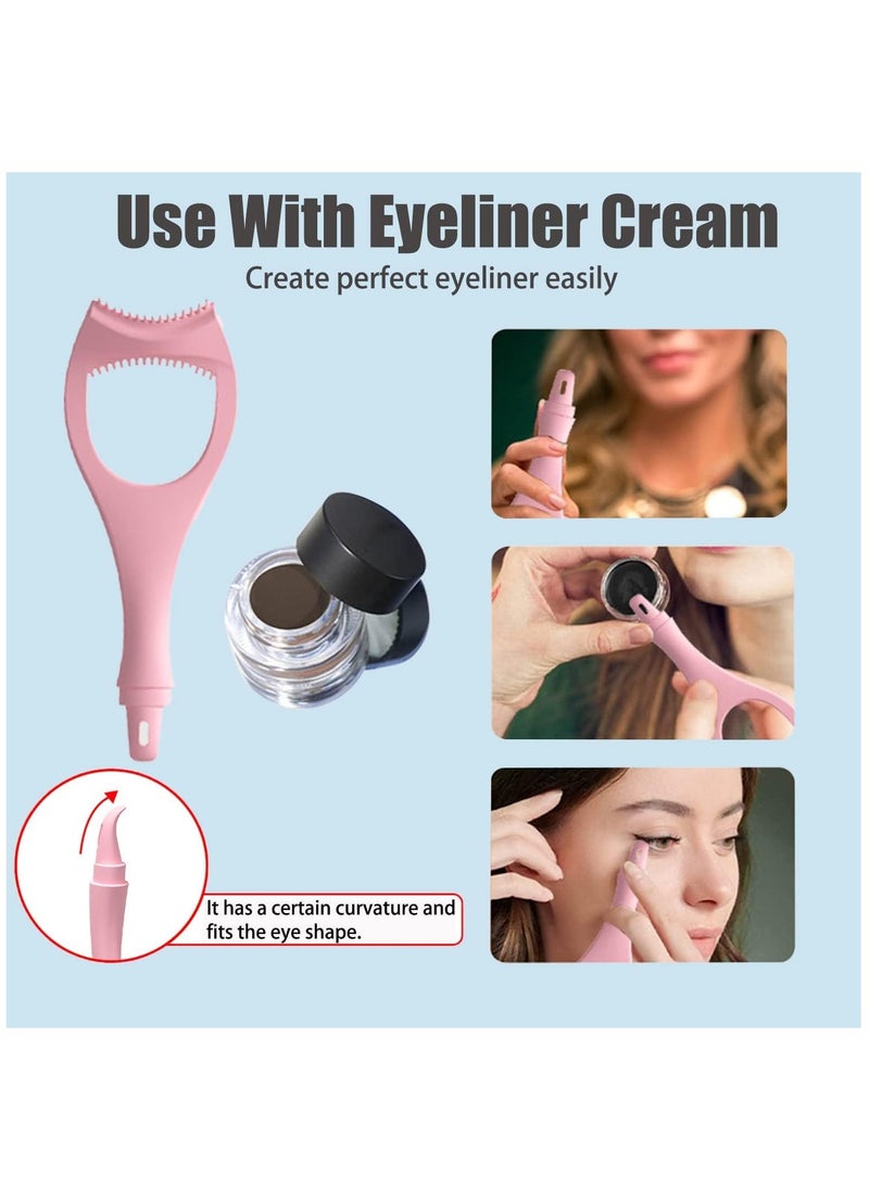 Captaintech Mascara Guard, Silicone Mermaid Mascara Shield Applicator, Eyelash Comb Cosmetic Tool, Reusable Makeup Eyelash Tool, Detachable 3 Pcs - Image 3