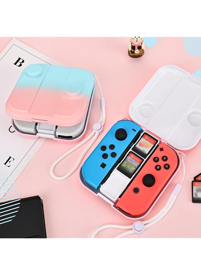 NALACAL حافظة تخزين لجهاز Switch/Switch Oled Joycon حافظة متينة مقاومة للماء والغبار مع 3 فتحات لبطاقات الألعاب وحبل واحد واقٍ صلب محمول للسفر - Image 4