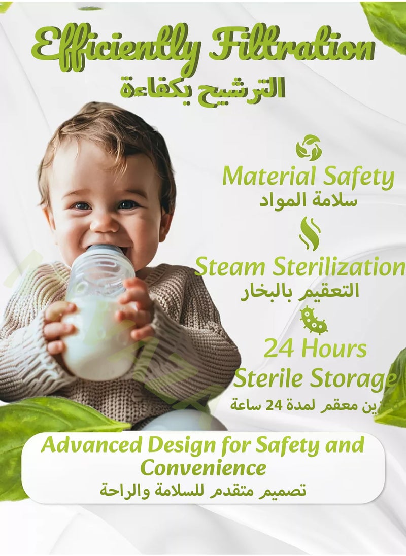 سي أم بير - سخان زجاجات ElectBaby عالي السعة مع شاشة LCD، سخان حليب سريع متعدد الوظائف مع عرض الوقت، يناسب 4-6 زجاجات، تحكم دقيق في درجة الحرارة، زر لمس ومعقم بخاري كبير السعة - Image 1