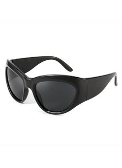 FEISEDY Trendy Y2K Sunglasses Women Men Oversized Shield Sunglasses Fashion Wrap Around Futuristic Glasses B2359  - Image 1