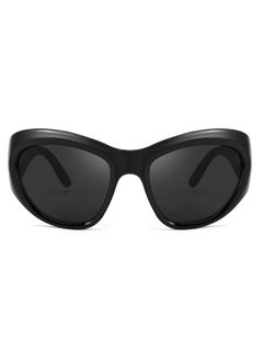 FEISEDY Trendy Y2K Sunglasses Women Men Oversized Shield Sunglasses Fashion Wrap Around Futuristic Glasses B2359  - Image 3