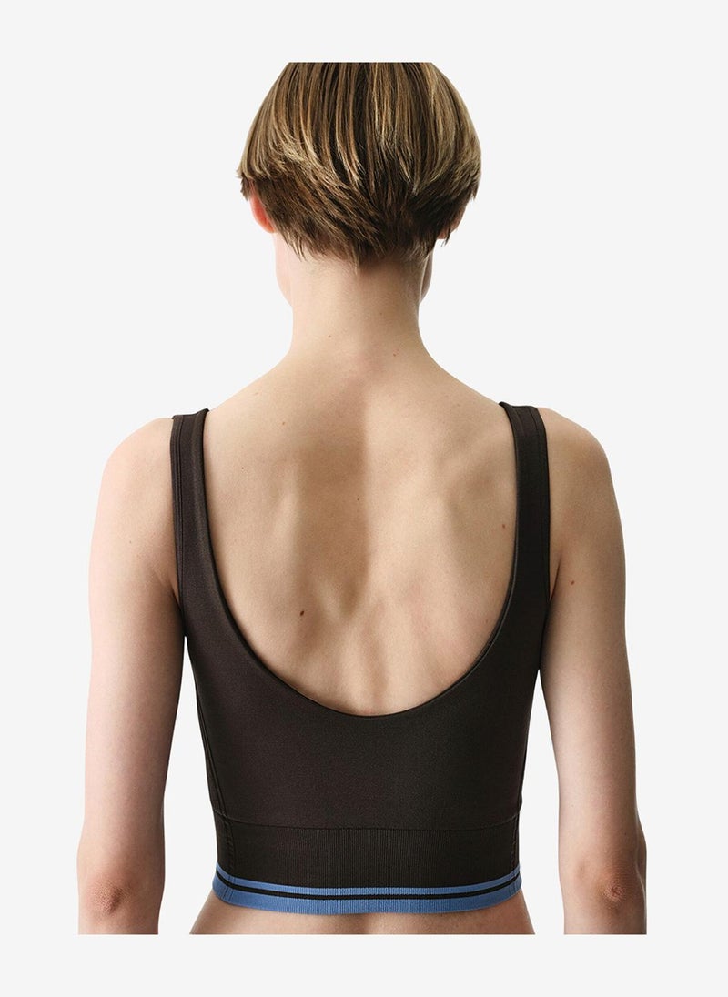 Penti Women Heart Shaped Seamless Khaki Top - Image 3