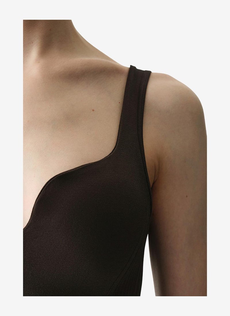 Penti Women Heart Shaped Seamless Khaki Top - Image 5