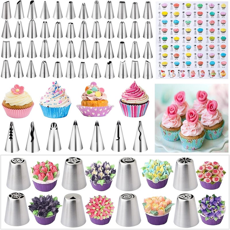 Nifogo Cake Decorating Supplies Kit Tools 356pcs, Baking Accessories with Cake Turntable, Pastry Piping Bag, Piping Icing Tips for Beginners - Image 2