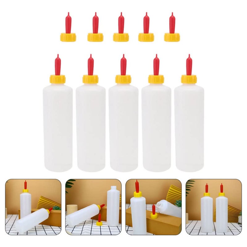 5 Pack Plastic Feeding Bottles For Lambs And Goat Kids Sturdy Animal Milk Bottles - Image 3