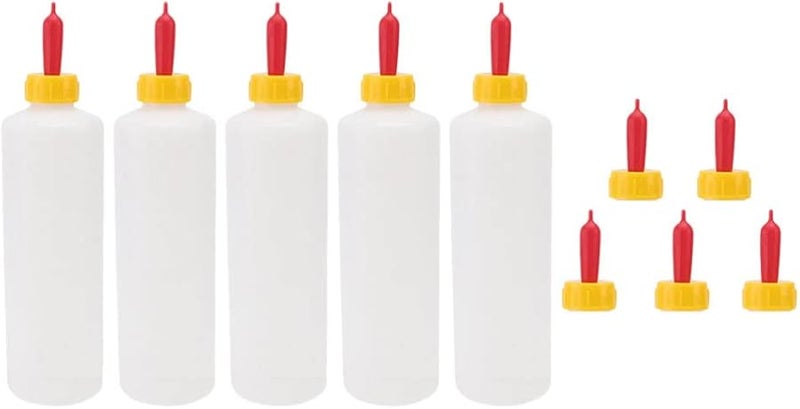 5 Pack Plastic Feeding Bottles For Lambs And Goat Kids Sturdy Animal Milk Bottles - Image 1