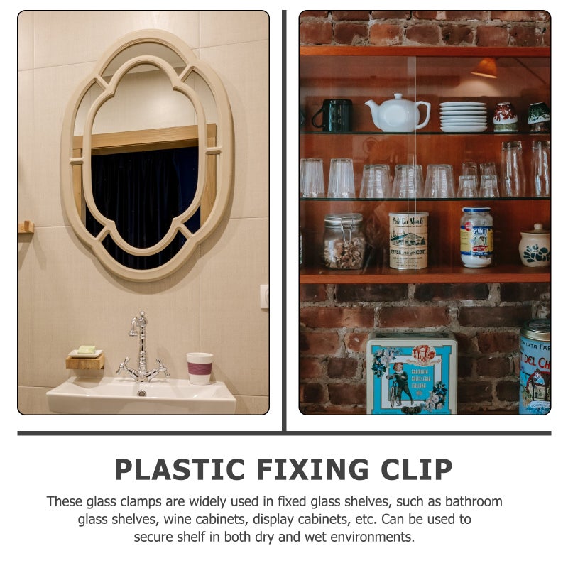20 Sets Glass Mirror Clamps Mirror Holders Multi-purpose Fixing Clips - Image 5