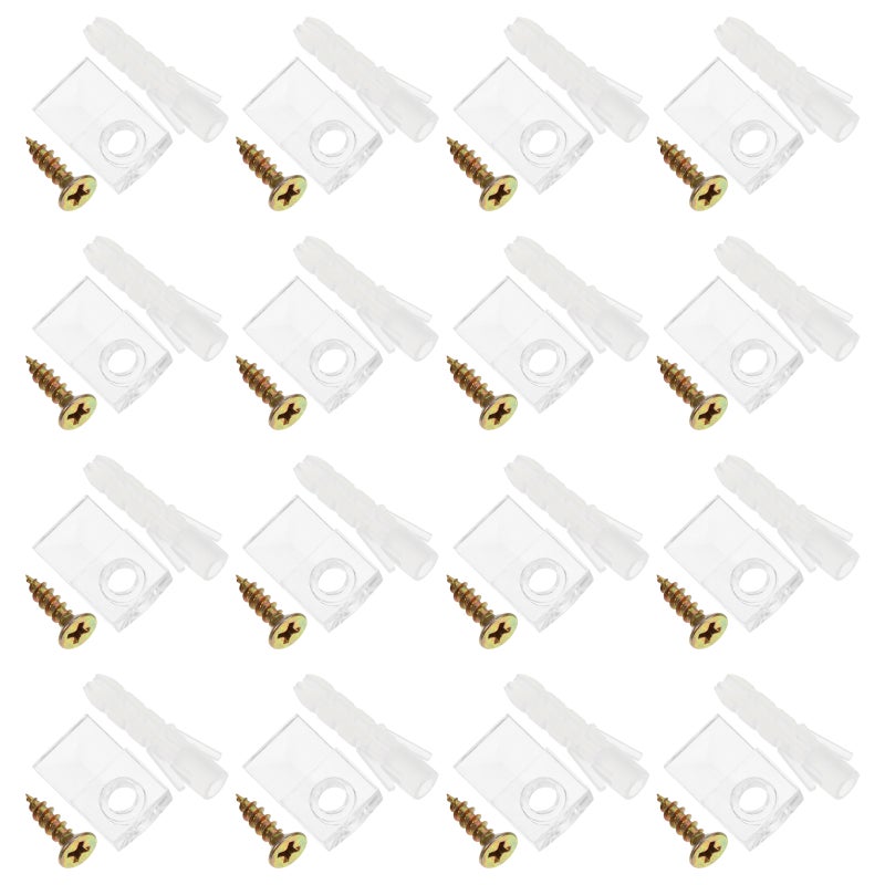 20 Sets Glass Mirror Clamps Mirror Holders Multi-purpose Fixing Clips - Image 1