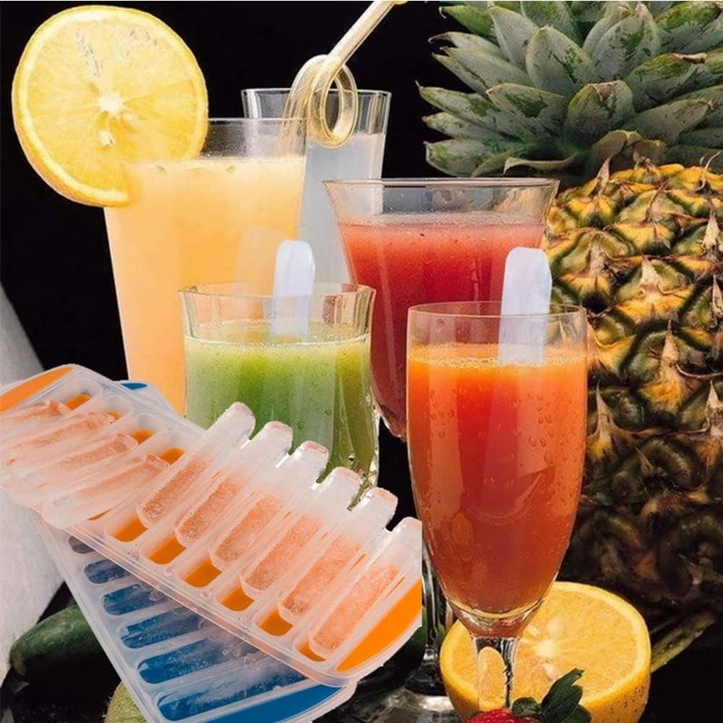 PUTHAK UNEQUETREND Silicone Narrow Ice Stick Cube Trays with Easy Push and Pop Out Material Ideal for Sports and Water Bottles BPA Free Combo of 4 - Image 2