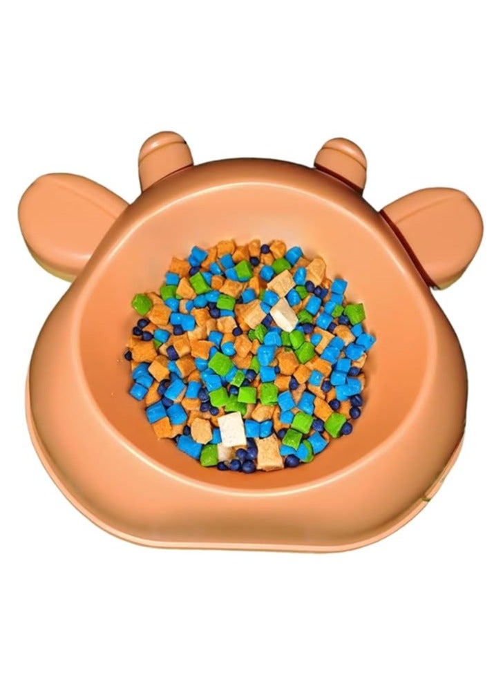 Heavy Duty Pet Feeder - Food and Water Bowls for Pets - Puppies, Size Large Dogs and Cats - Non Slip - Anti Choke - Easy to Use, Easy to Wash Made of Food-Grade Material, Non-Toxic (Orange) - Image 1