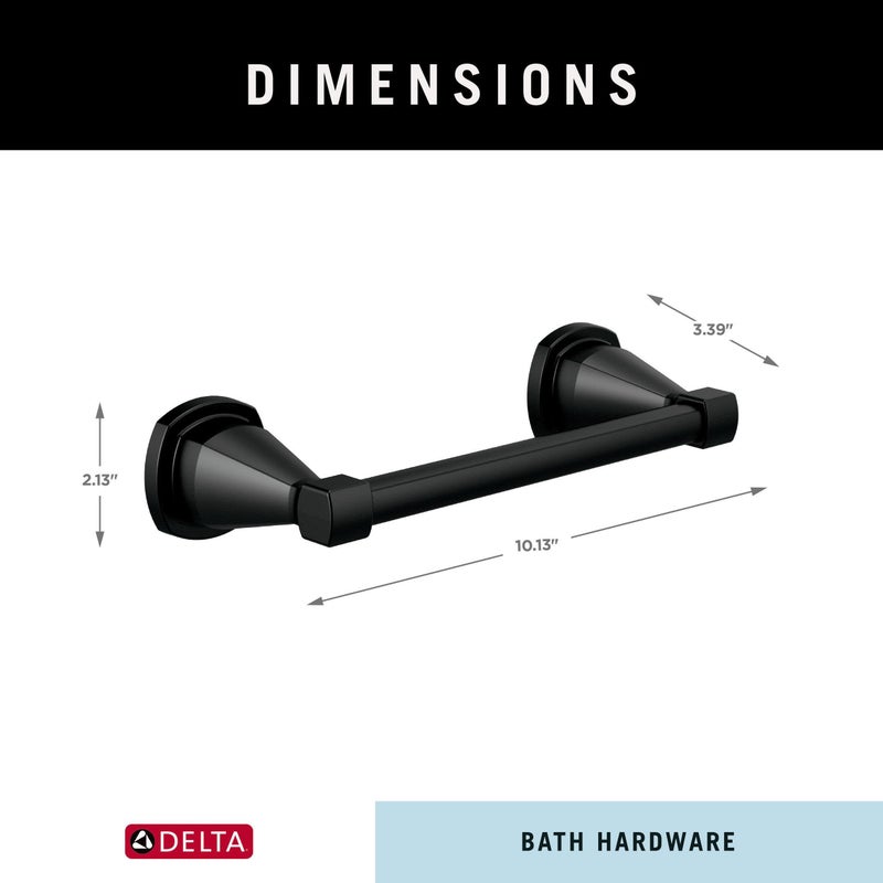 Delta Faucet 77608-BL Stryke Mini Towel Bar  8 inch  Matte Black - Image 5