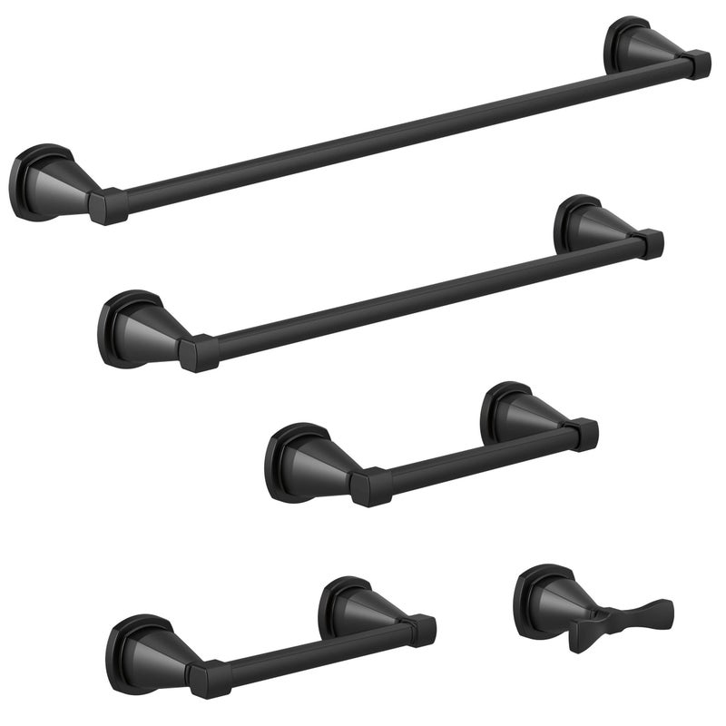 Delta Faucet 77608-BL Stryke Mini Towel Bar  8 inch  Matte Black - Image 2