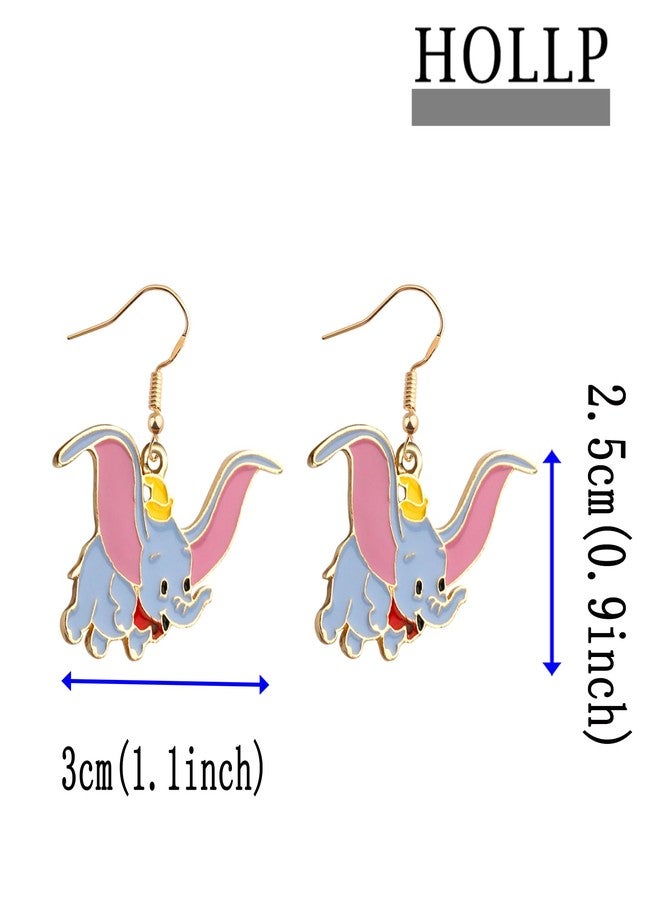 HOLLP Cute Dumbo Elephant Earring Animal Lovers Gift Special Elephant Jewelry For Best Frineds With Card (Earring) - Image 2