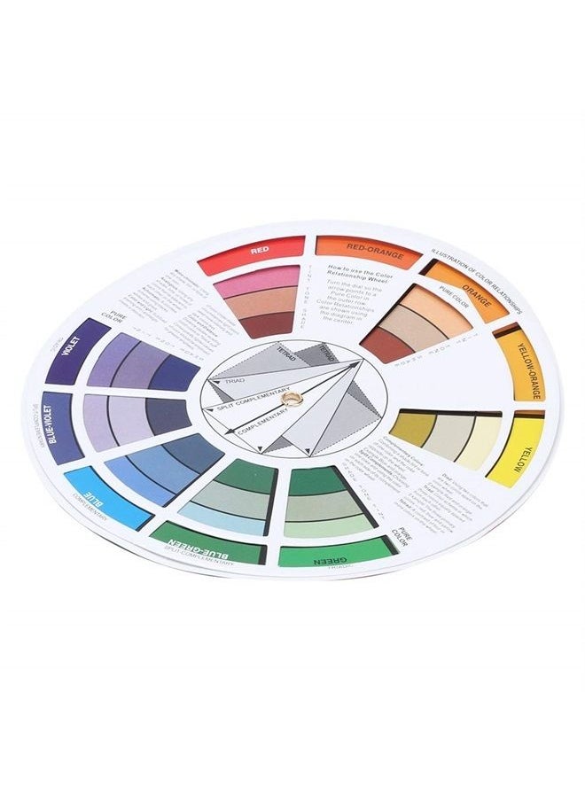 Unibell - Color Wheel, Color Mixing Learning Guide Art Class Tool Color Wheels Tattoo Ink Color Wheel Diagram Tattoo Pigment Mix Color Guide for Permanent Eyebrow Lips Tattoo - Image 1