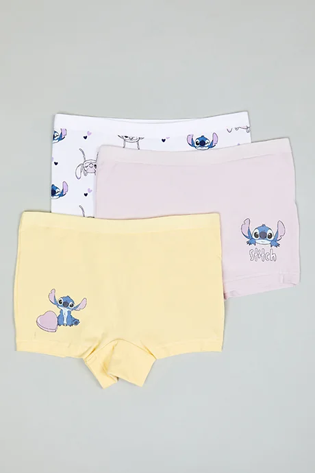 R&B 3 Pack Stitch Print Boyshorts