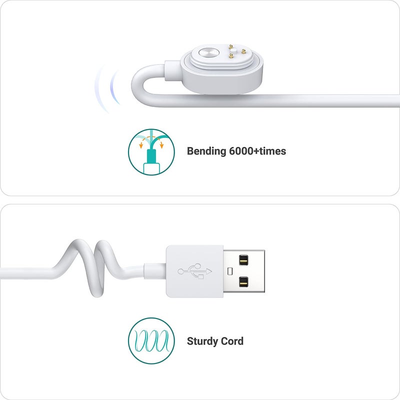 TUSITA 10-ft. Outdoor Magnetic Charging Cable Compatible with Arlo Ultra 1 2 Pro 3 4 5 2K - 3M, White - Image 4