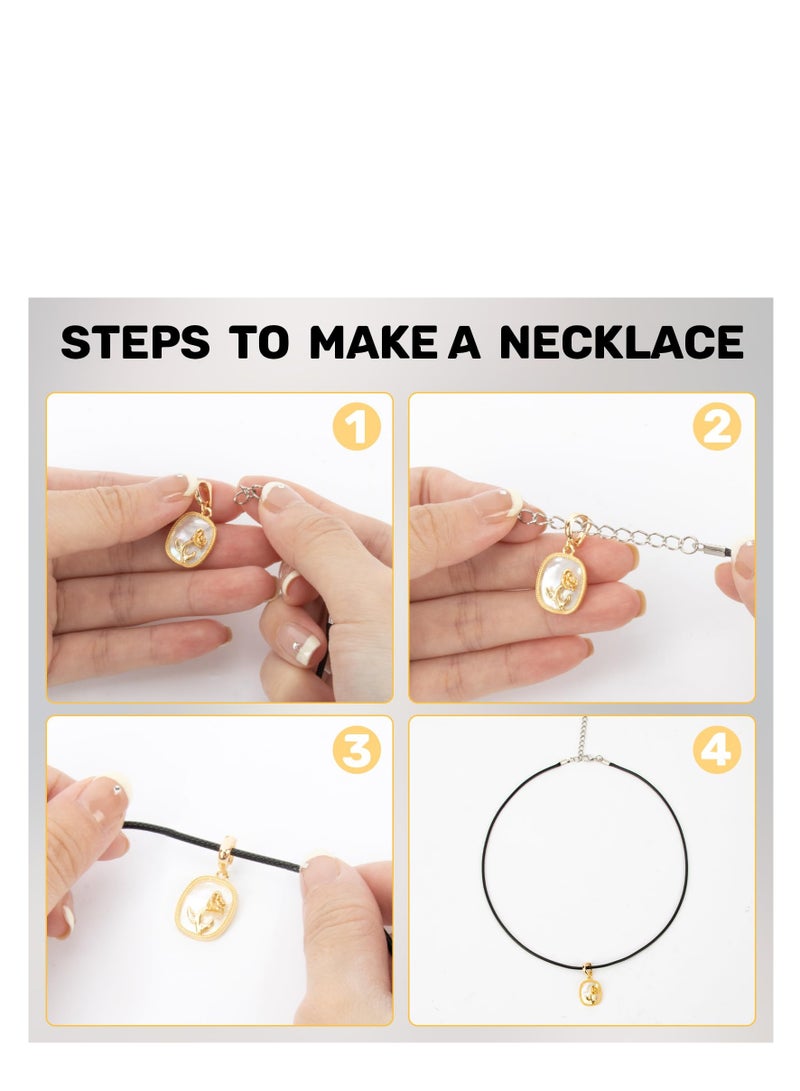 SUNSAR 50Pcs Waxed Necklace Cord Necklace Rope String with Clasp for DIY Bracelet Pendant Jewelry Making - Image 5