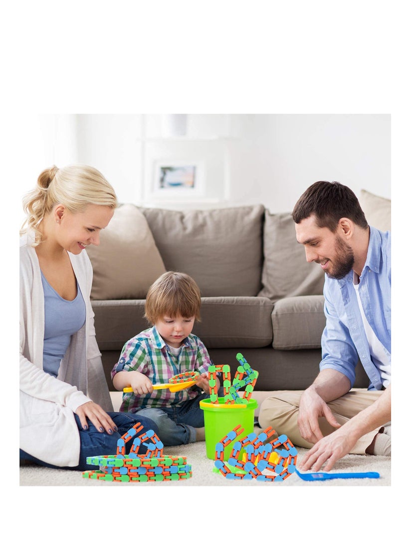 Excefore Wacky Tracks Fidget Toys 6 Pack,Snake Fidget Toys for Kids-Sensory Snap and Click Finger Fidget Packs,Snake Puzzles for Stress Relief, Party Bag Fillers,Party Favors,Assorted Colors - Image 2