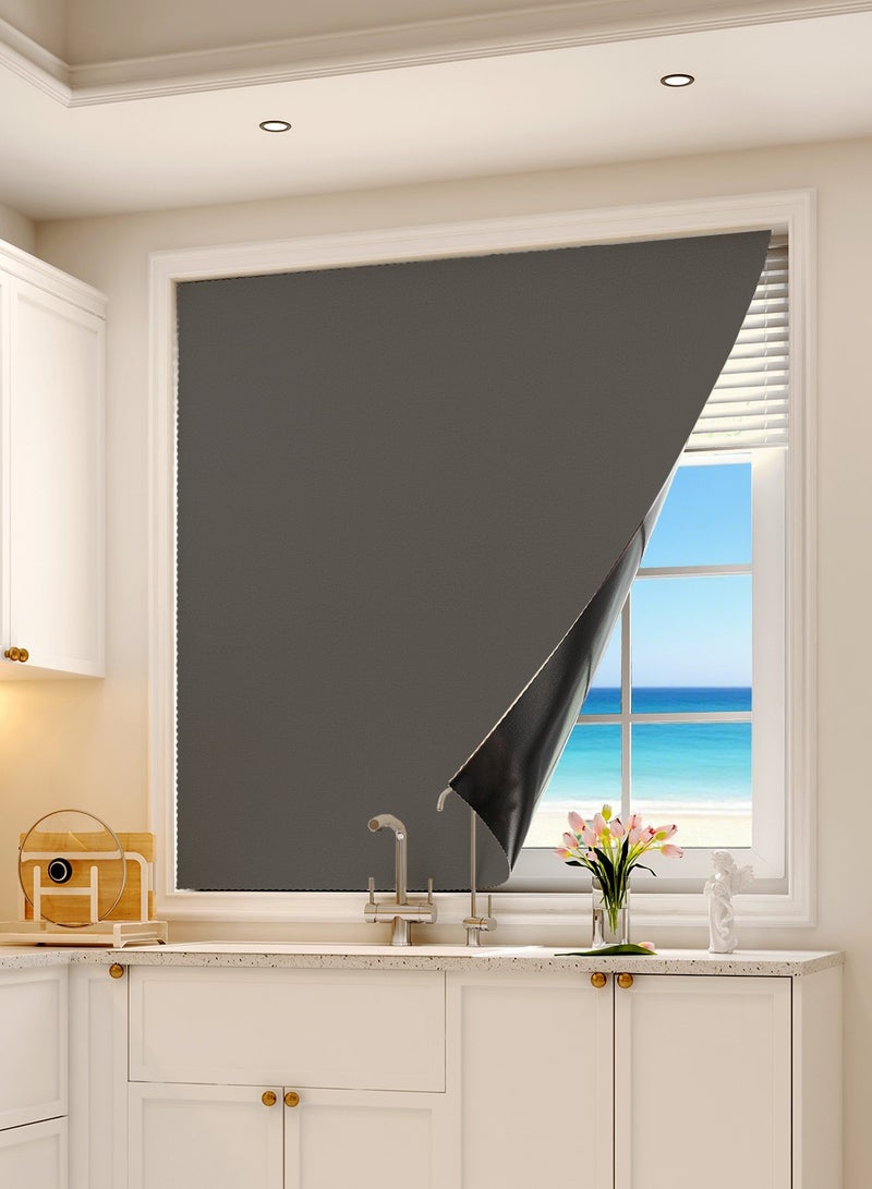 Namalu 100% Blackout Curtain, Self-adhesive and Portable, Easy to install, Sun Protection, Heat Insulation, Privacy Protection, Short Length, Suitable for Various Room Types, Bedroom Curtains, Bedroom Decoration, Modern Curtains - Image 3