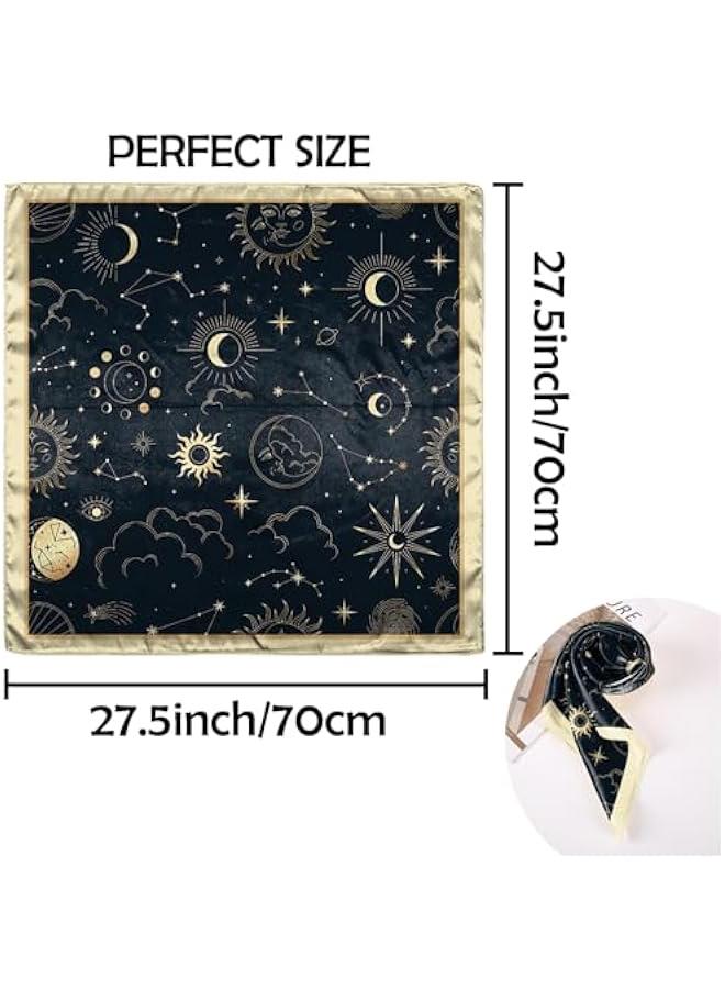 Arabest Scarf Silk Feeling Square Satin Head Hair Scarf Wrap 27.5 Inches Headwear Aesthetic Cute Decoration Women Girls - Image 2