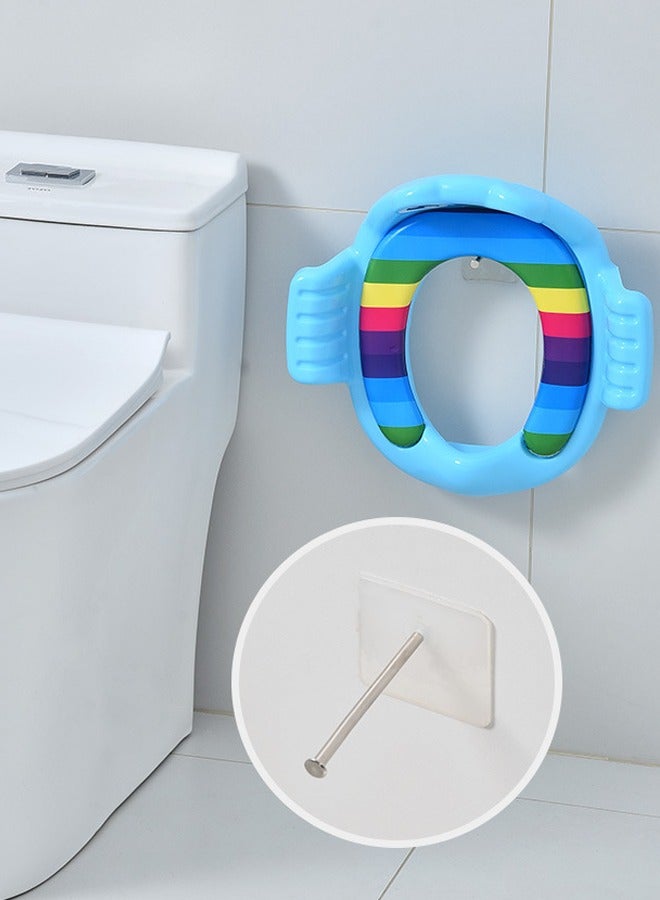 Vividorad Baby Potty Training Seat for Boys and Girls With Handles, Fits Round & Oval Toilets, Non-Slip with Splash Guard, Child Kids Potty Seat Toilet Seat Attachment, Safe Guard Non-Slip Rubber Rim, Child Toilet Seat, Baby Toilet Reducers, Child Toilet Seat with Armrest, for Ages 18 Months and Up Baby Boys Girls Toddlers Kids Infants - Image 5
