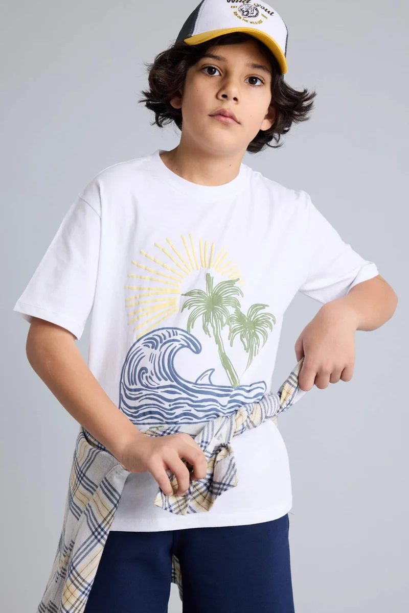 ديفاكتو Boy New Regular Fit Short Sleeve T-Shirt