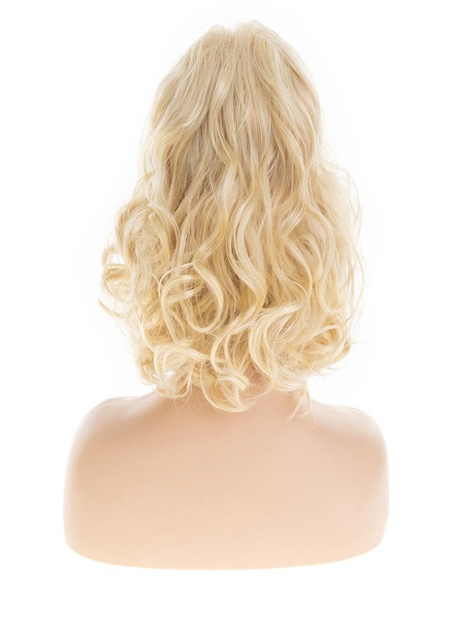 Wiwige Short Blonde Wavy Wigs for Women Light Blonde Shoulder Length Curly Bob Wig Synthetic Side Part Anime Cosplay Costume Hair - Image 4