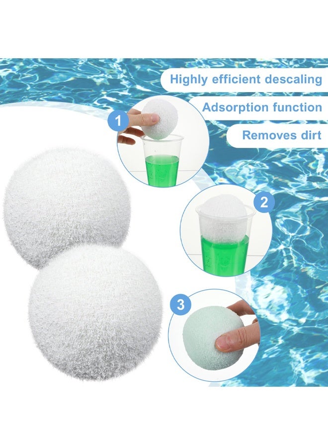 4 Pack Scum Balls for Spas Hot Tub and Pool, 3 Inch Hot Tub Scum Absorber, Reusable Pool Filter Balls, White Washable Hot Tub Oil Scum Absorber, Hot Tub Accessories - Image 4