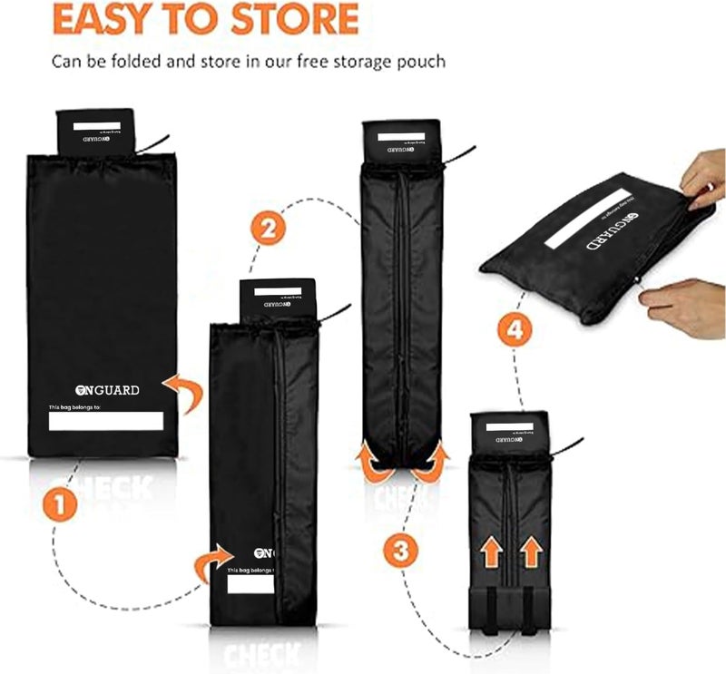 ONGUARD Waterproof Single and Double Stroller Bag for Airplane - Travel Stroller Cover for Air Travel and Storage - Gate Check Bag Backpack- Baby Airplane Essentials - Black - Image 5