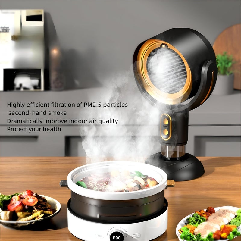 Desktop Air Purifier Hoods - Practical Air Purifier Quickly Purify Odors, Smoke, Bacteria Using Negative Ion Technology, Compact and Stylish Design for Offices and Homes - Image 5