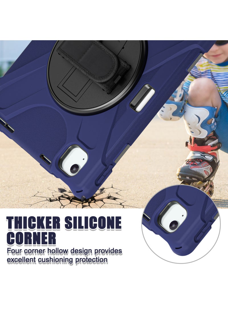 روك بو جراب لجهاز iPad Air 11 بوصة (M3/M2) 2025/2024، iPad Air 5 10.9 بوصة (2022)/Air 4 10.9 بوصة (2020) وiPad Pro 11 بوصة (2022/2021/2020/2018) مصنوع من السيليكون عالي التحمل عالي الجودة مع حامل قلم رصاص وحامل دوار 360 درجة لجهاز Air 11 بوصة/Pro 11 بوصة (2022-2018)/Air 10.9 بوصة - Image 5