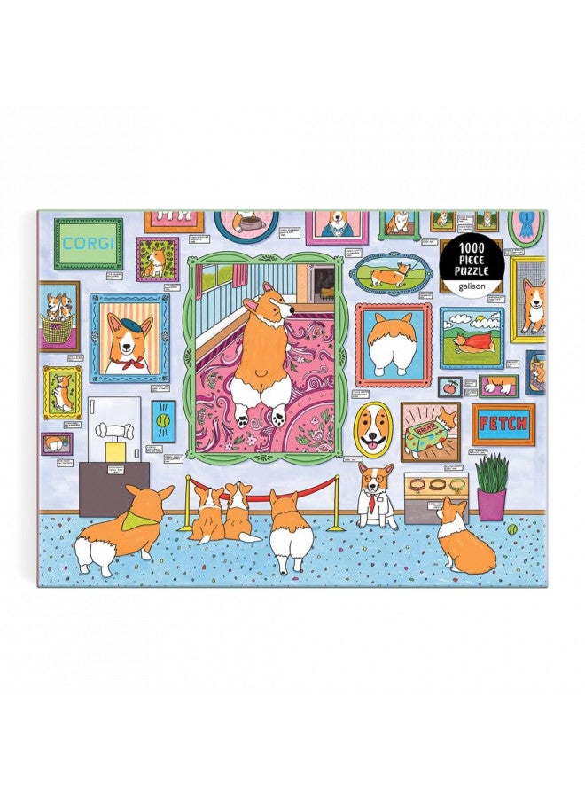 Galison Museum of The Corgi 1000 Piece Puzzle from Galison - 27" x 20" Jigsaw Puzzle, Fun and Colorful Artwork, Thick and Sturdy Pieces, for The Dog Lover in Your Life - Image 2